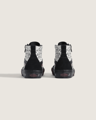 Kids|Sale Vans Little Kids Sk8-Hi Side Zip Halloween Shoe in In the Shadows Black / Port Red