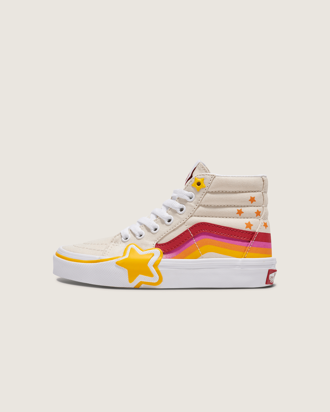 Kids|Sale Vans Little Kids Sk8-Hi Shoe in Rainbow Red / Yellow / Beige