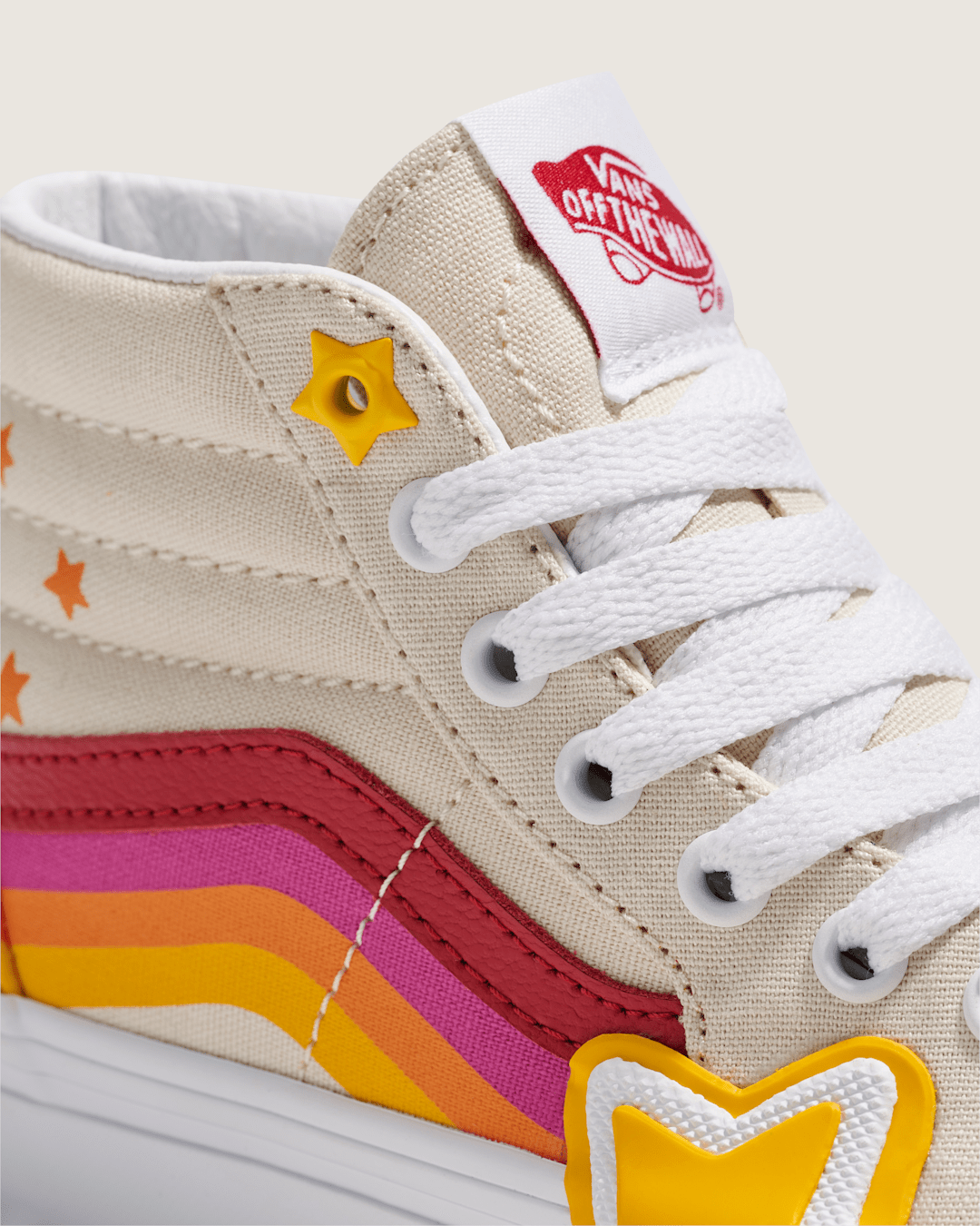 Kids|Sale Vans Little Kids Sk8-Hi Shoe in Rainbow Red / Yellow / Beige