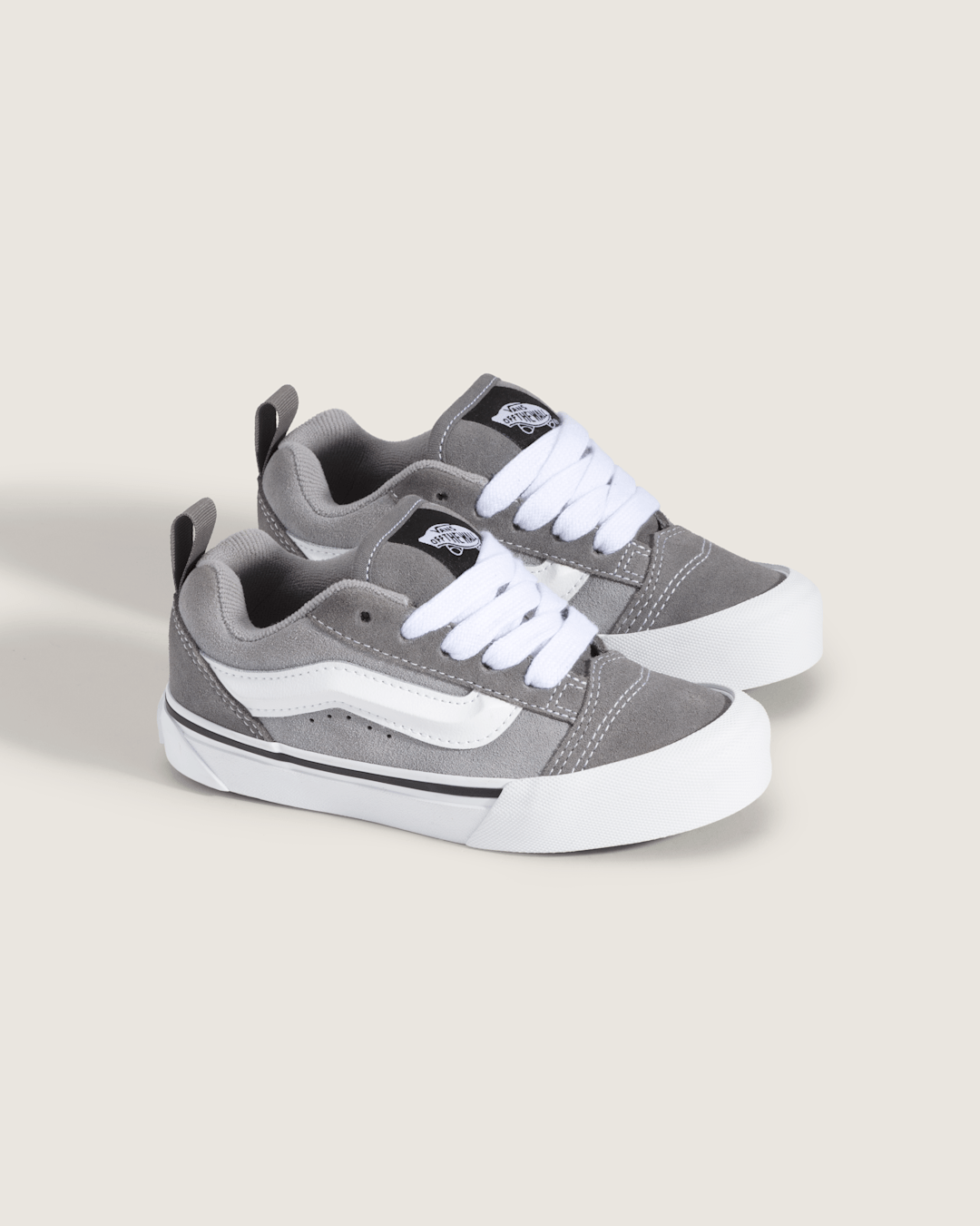 Kids|Sale Vans Little Kids Knu Skool Shoe in Pewter Grey / White