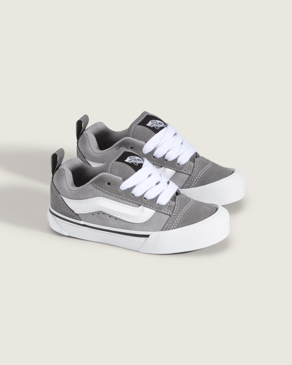 Kids|Sale Vans Little Kids Knu Skool Shoe in Pewter Grey / White