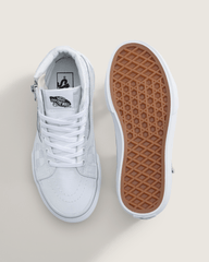 Kids|Sale Vans Little Kids SK8-Hi Side Zip Checkerboard Shoe in Checkerboard Silver Grey