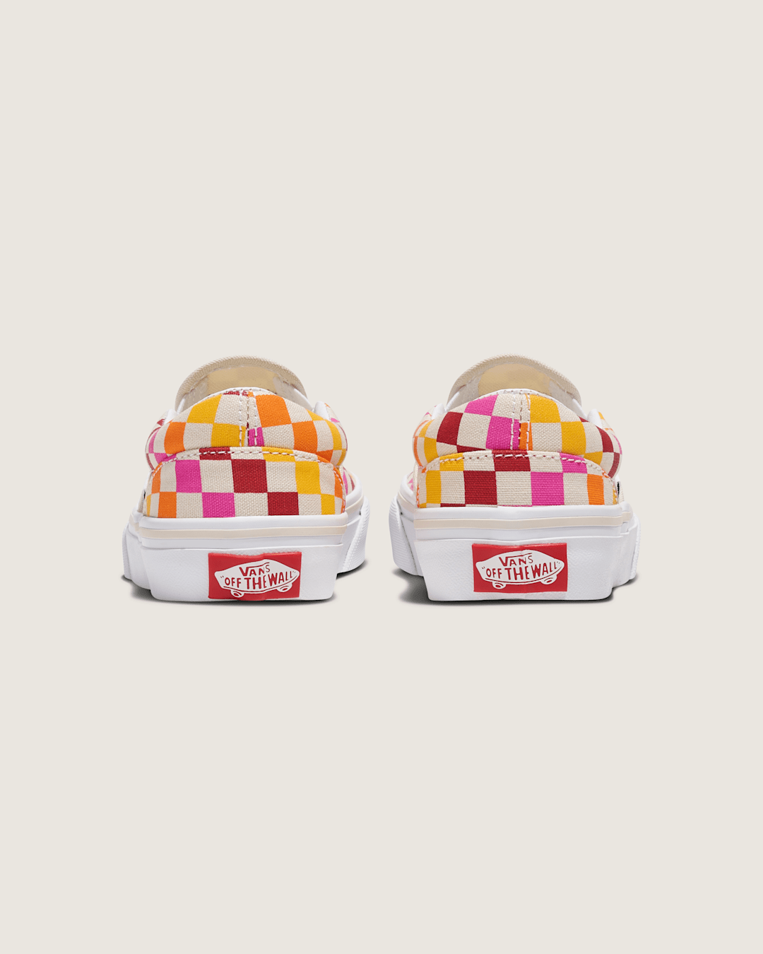 Kids|Sale Vans Little Kids Classic Slip-On Checkerboard Shoe in Rainbow / Beige