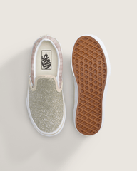 Kids|Sale Vans Little Kids Classic Slip-On Shoe in Glitter Plaid Incense