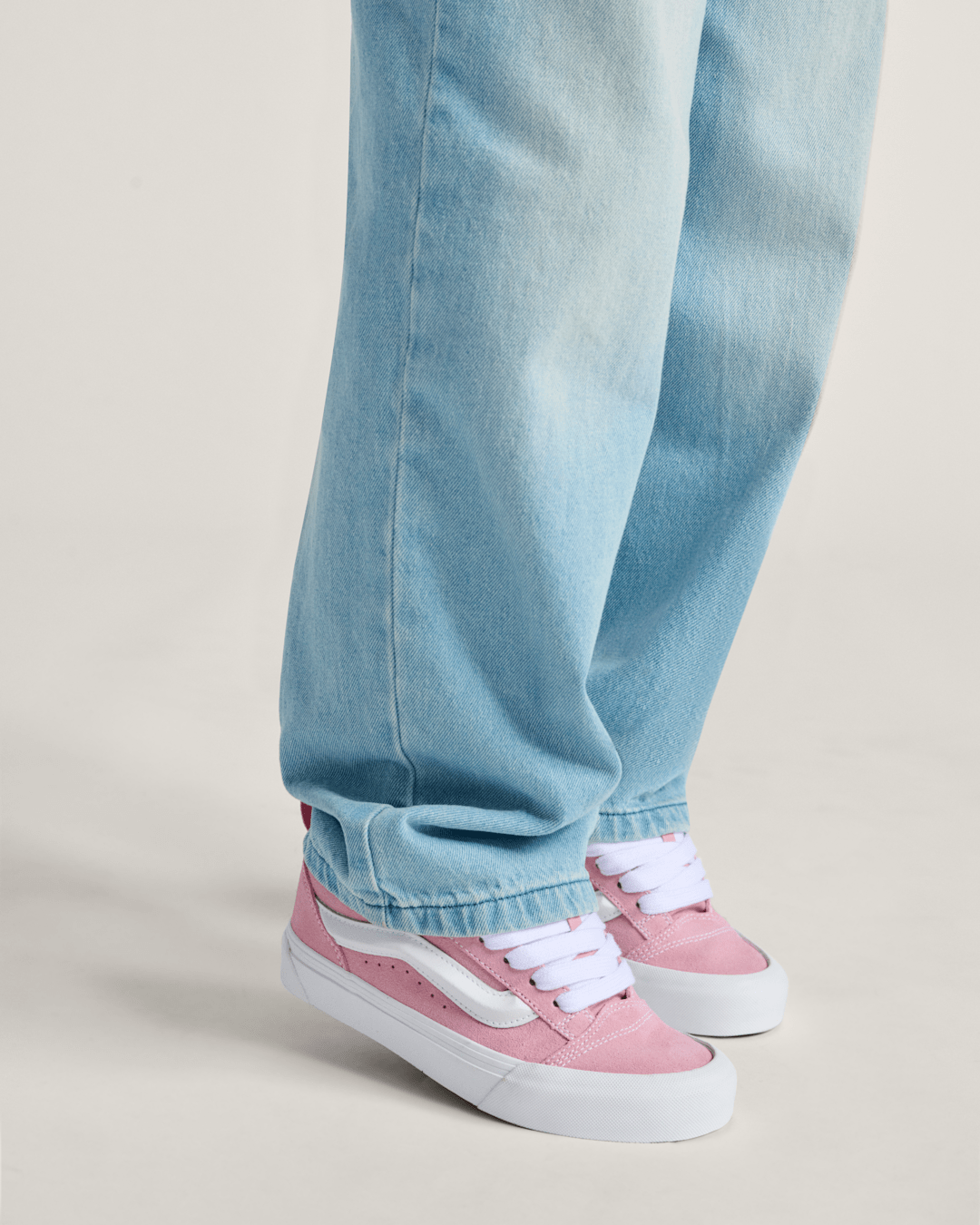 Kids|Sale Vans Little Kids Knu Skool Shoe in Dawn Pink / True White