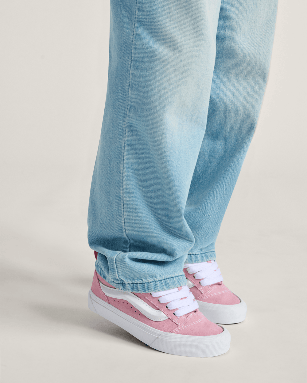 Kids|Sale Vans Little Kids Knu Skool Shoe in Dawn Pink / True White