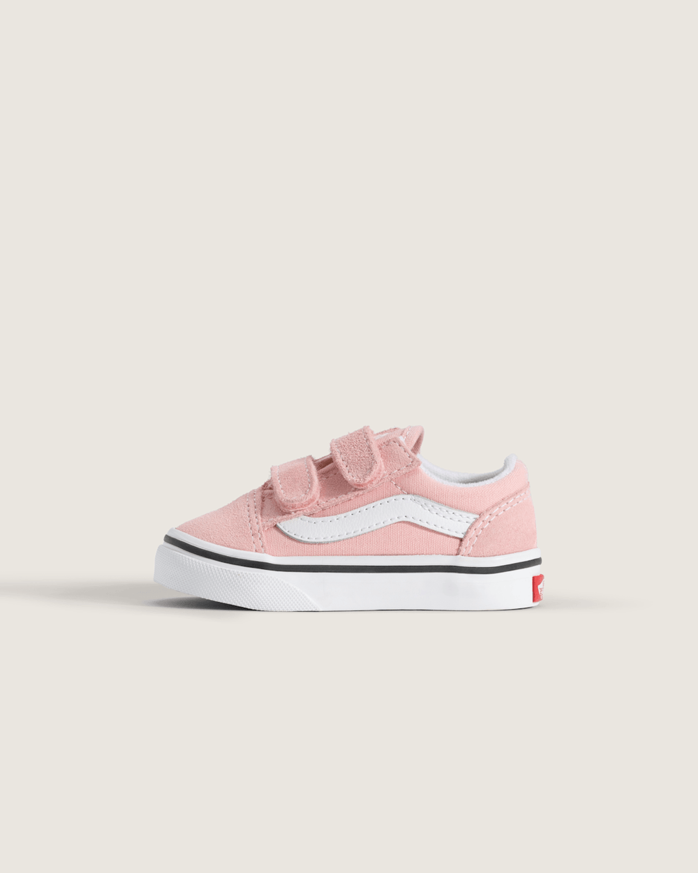 Kids Vans Toddler Old Skool V Powder Pink/True White Shoes
