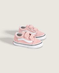 Kids Vans Toddler Old Skool V Powder Pink/True White Shoes