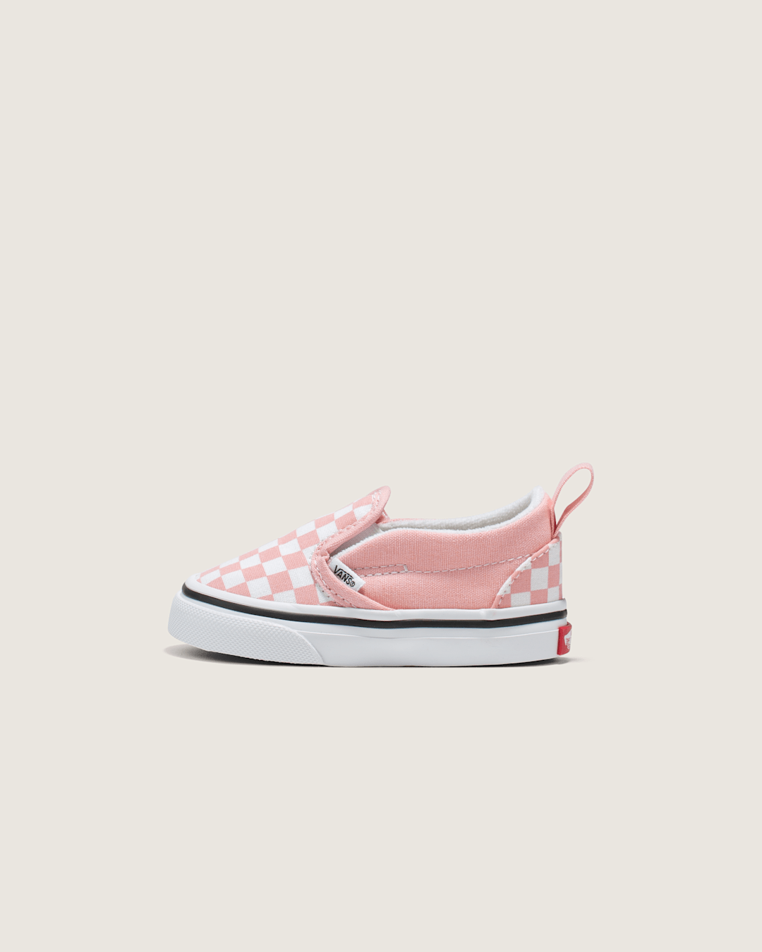 Kids Vans Toddler Slip-On V Checkerboard Powder Pink/True White Shoes