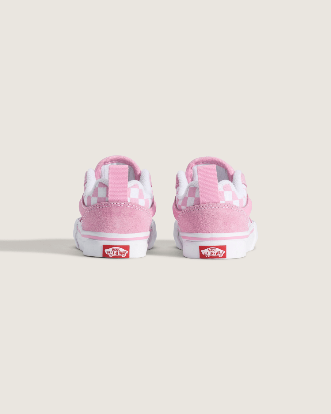 Kids Vans Toddler Knu Skool Checkerboard Shoe in Checkerboard Prism Pink / True White