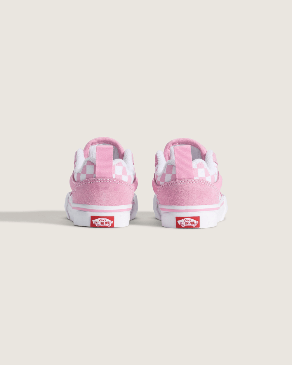 Kids Vans Toddler Knu Skool Checkerboard Shoe in Checkerboard Prism Pink / True White