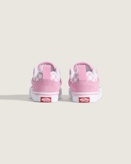 Kids Vans Toddler Knu Skool Checkerboard Shoe in Checkerboard Prism Pink / True White