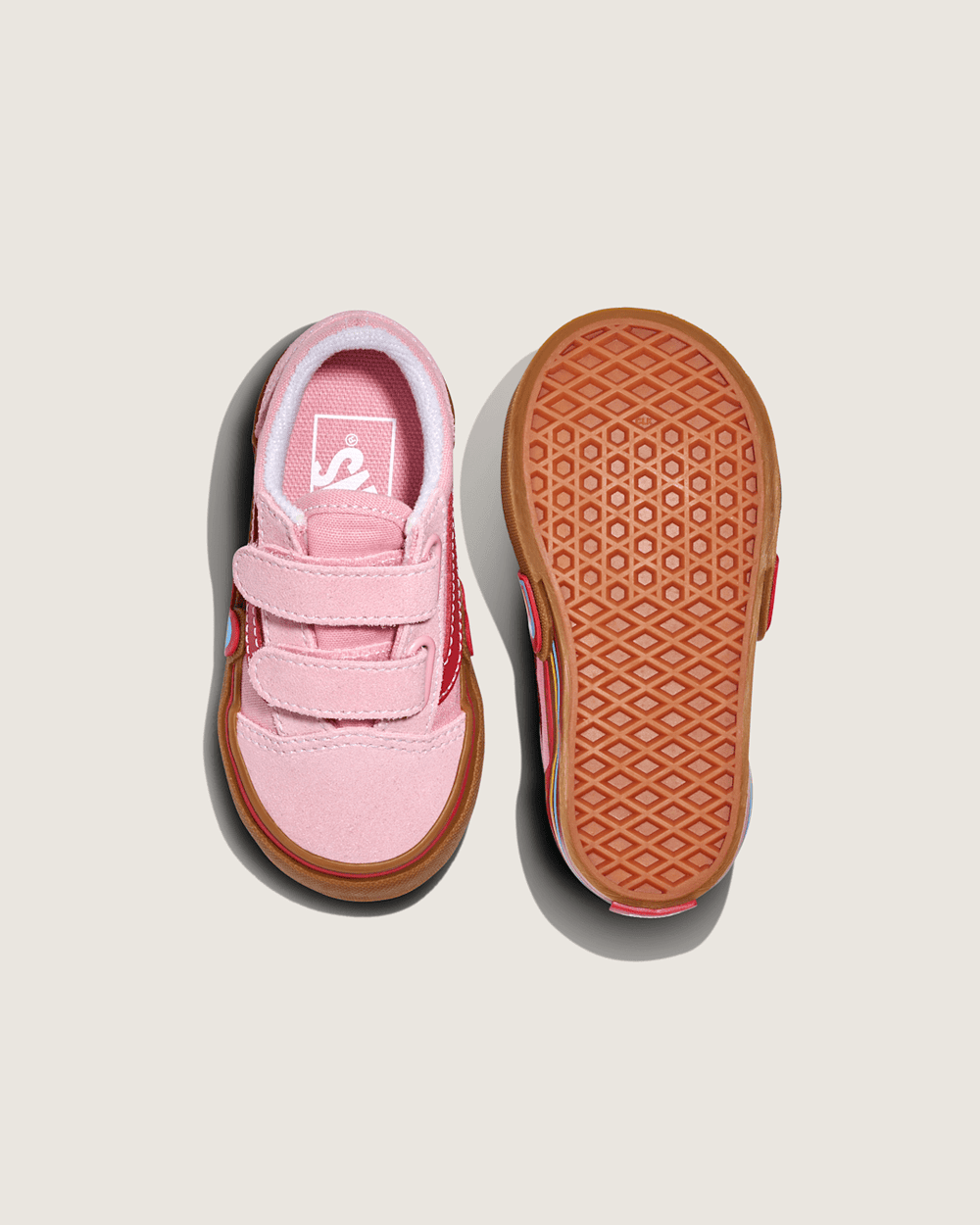 Kids Vans Toddler Old Skool V Shoe in Gum Pink