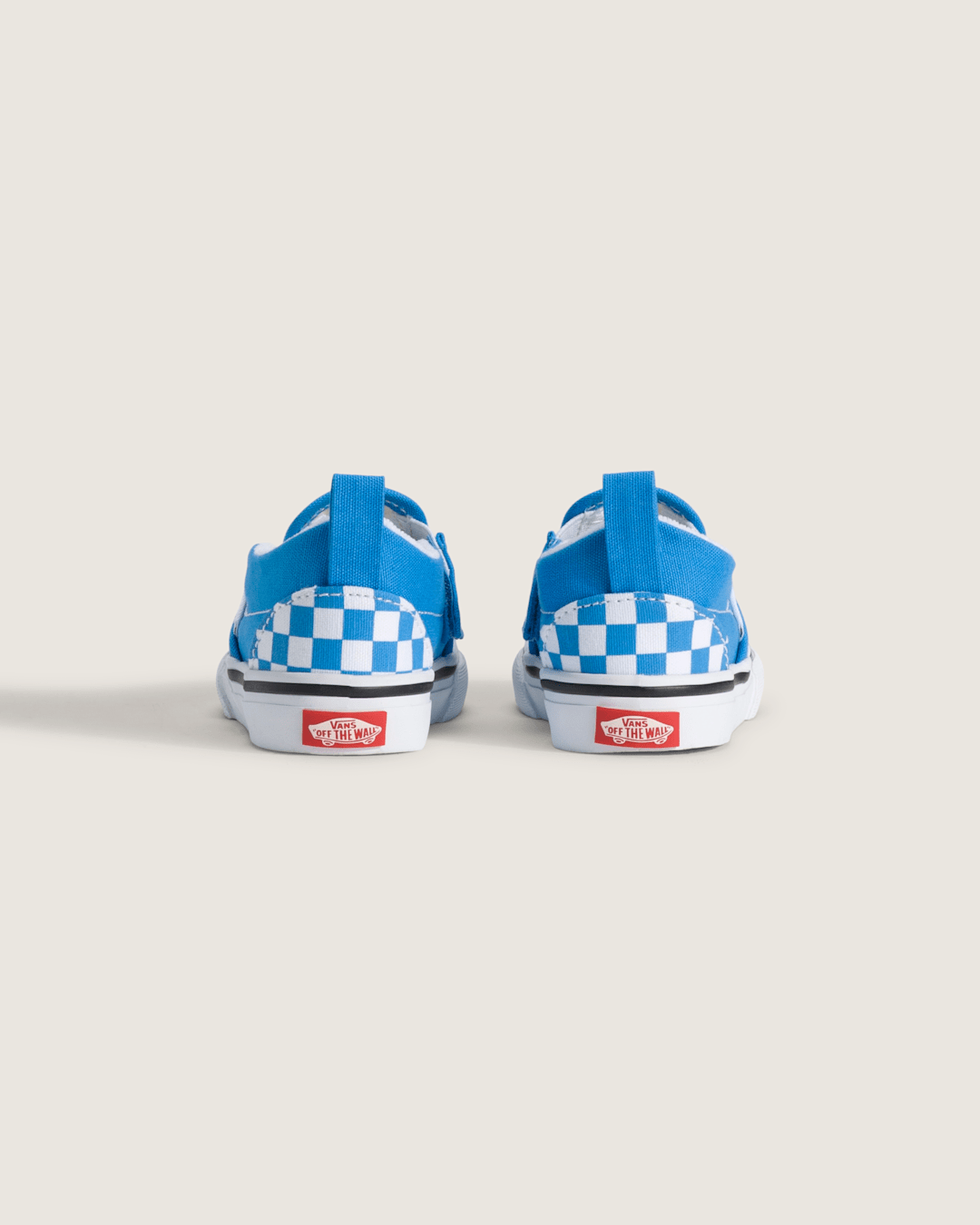 Kids Vans Toddler Classic Slip-On V Checkerboard Shoe in Checkerboard Bright Azure Blue