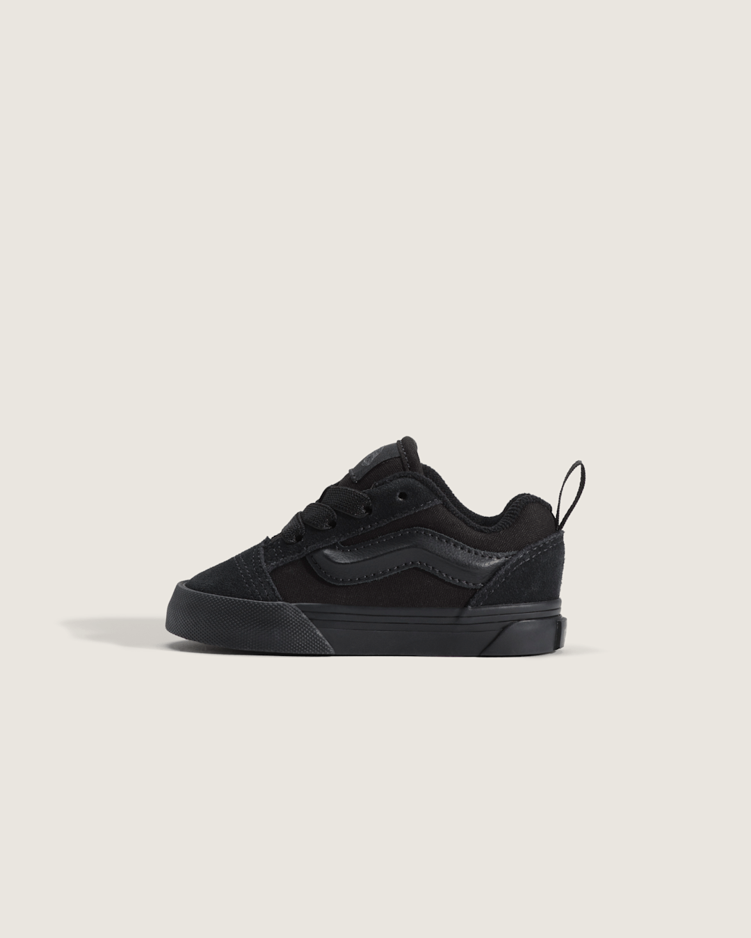 Kids Vans Toddler Knu Skool Shoe in Triple Black