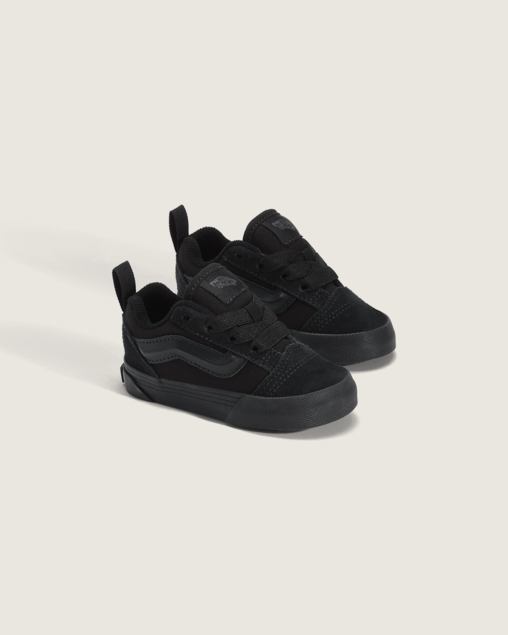 Kids Vans Toddler Knu Skool Shoe in Triple Black