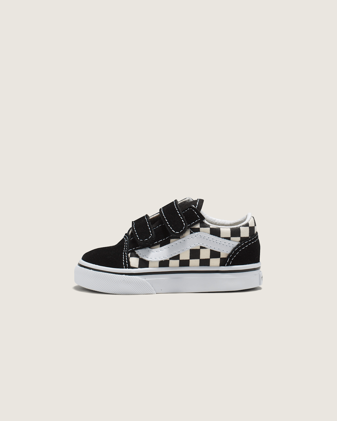 Kids Vans Toddler Old Skool V Checkerboard Shoe in Checkerboard Black / White