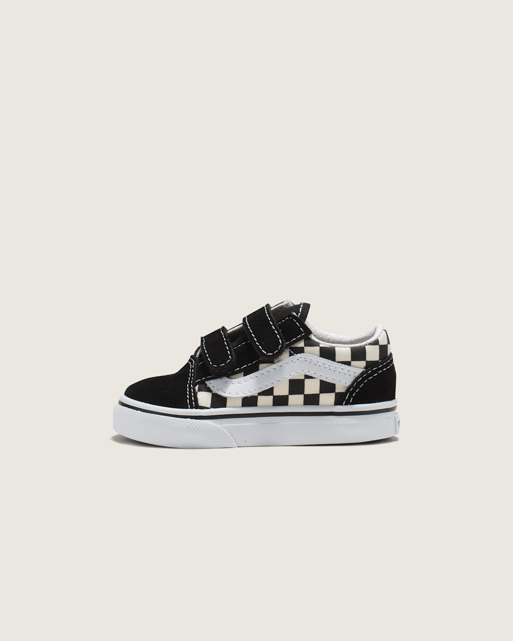 Kids Vans Toddler Old Skool V Checkerboard Shoe in Checkerboard Black / White