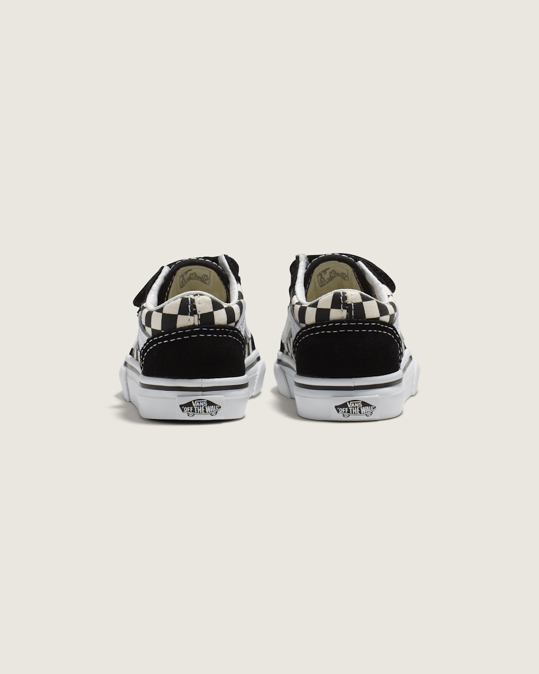 Kids Vans Toddler Old Skool V Checkerboard Shoe in Checkerboard Black / White