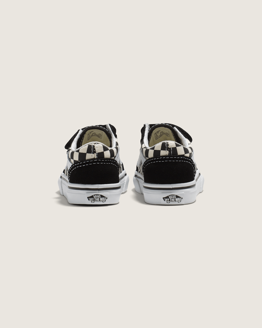 Kids Vans Toddler Old Skool V Checkerboard Shoe in Checkerboard Black / White