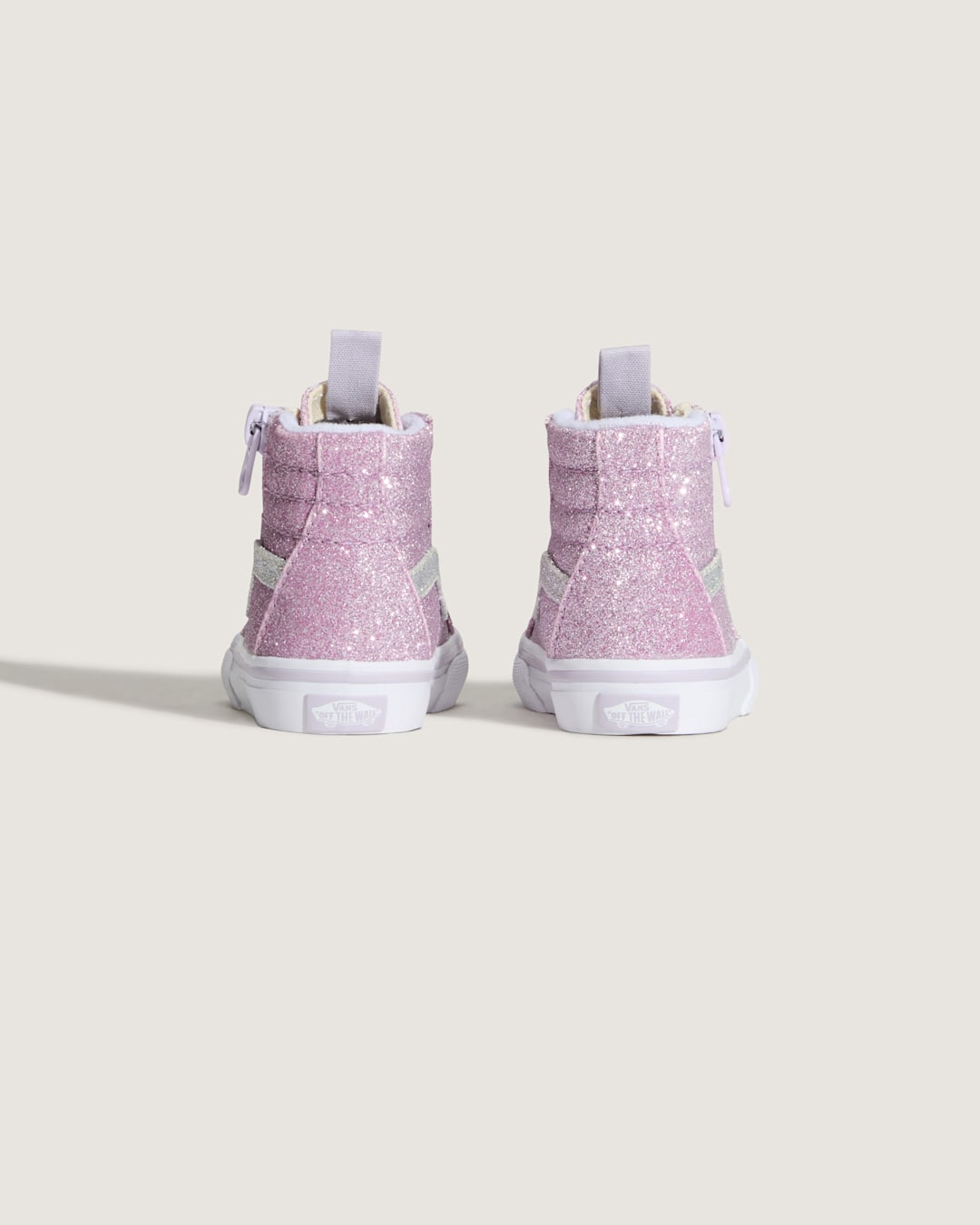 Kids Vans Toddler Sk8-Hi Side Zip Shoe in Glitter Lilac Mist Purple