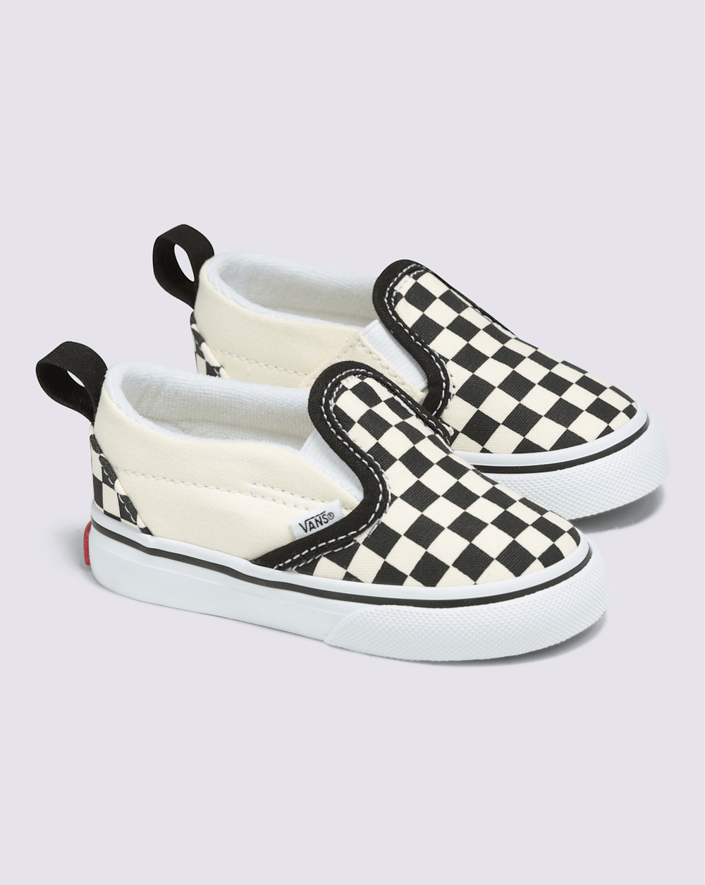 Kids Vans Toddler Slip-On V Checkerboard Black/Whitee Shoes