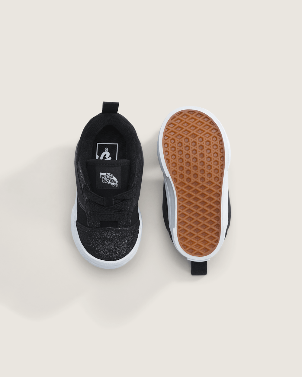 Kids Vans Toddler Knu Skool Shoe in Dazzled Black