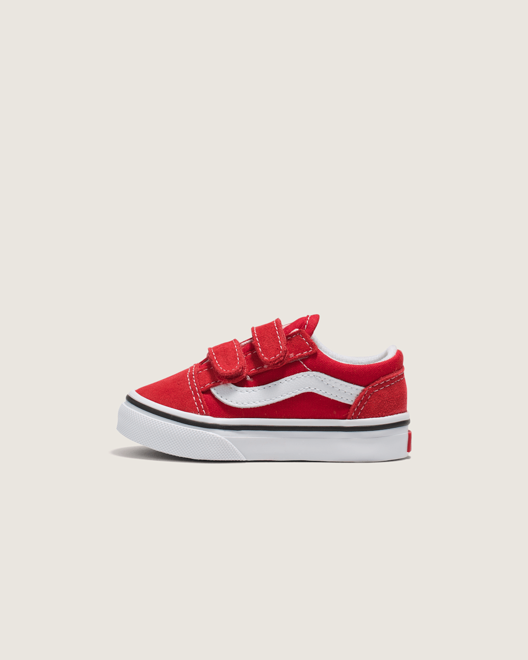 Kids Vans Toddler Old Skool V Racing Red/True White Shoes