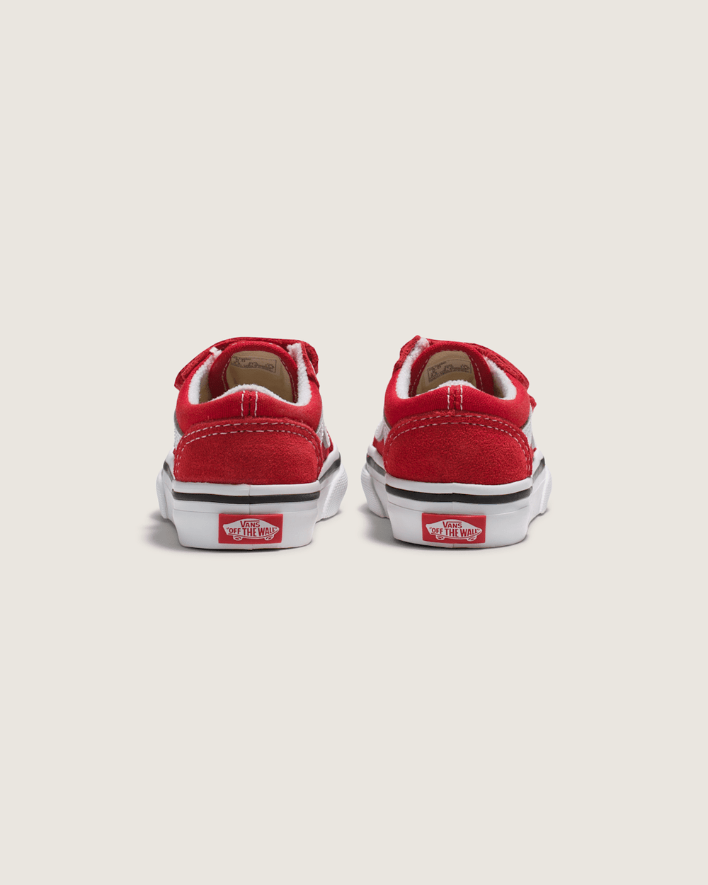 Kids Vans Toddler Old Skool V Racing Red/True White Shoes