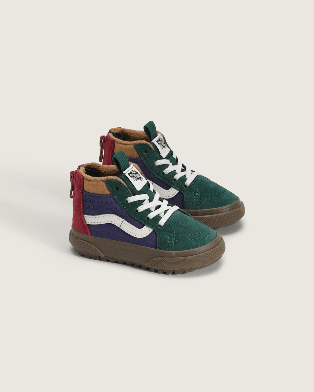 Kids|Sale Vans Toddler Sk8-Hi Zip Water Resistant Gum Shoe in Blue / Green
