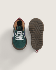 Kids|Sale Vans Toddler Sk8-Hi Zip Water Resistant Gum Shoe in Blue / Green