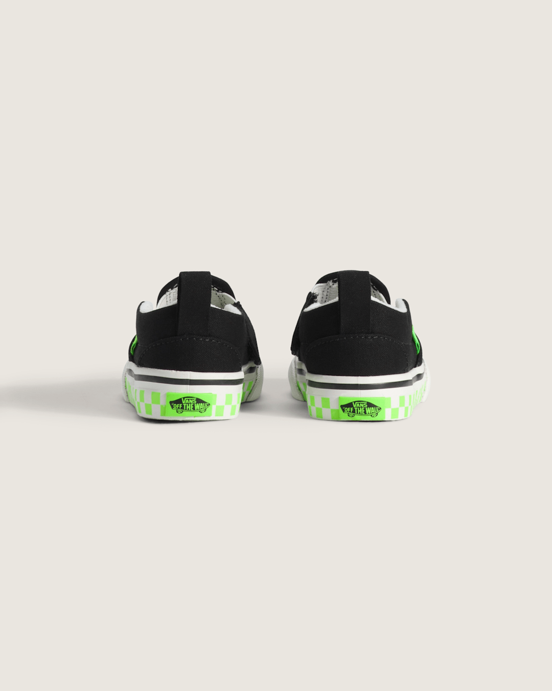 Kids Vans Toddler Classic Slip-On V Shoe in Glow-in-the-Dark Black / Green Gecko