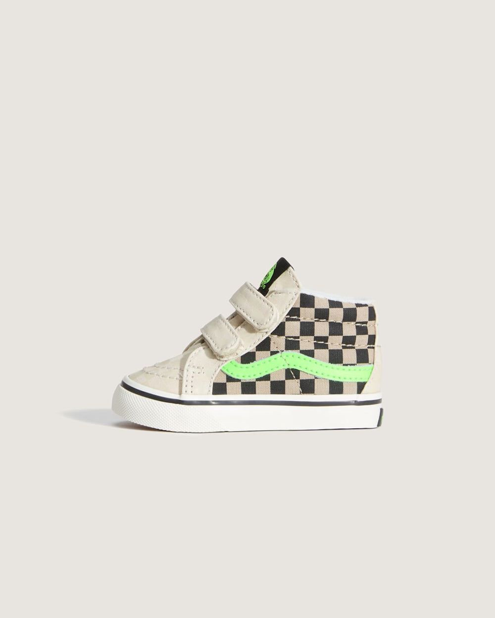 Kids Vans Toddler Sk8-Mid V Shoe in Glow-in-the-Dark Taupe Mist Grey