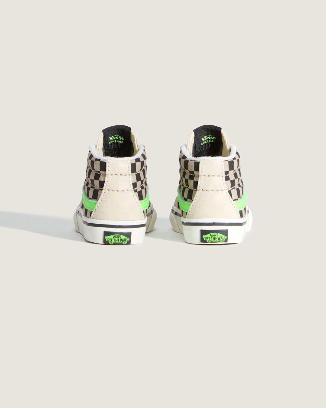 Kids Vans Toddler Sk8-Mid V Shoe in Glow-in-the-Dark Taupe Mist Grey