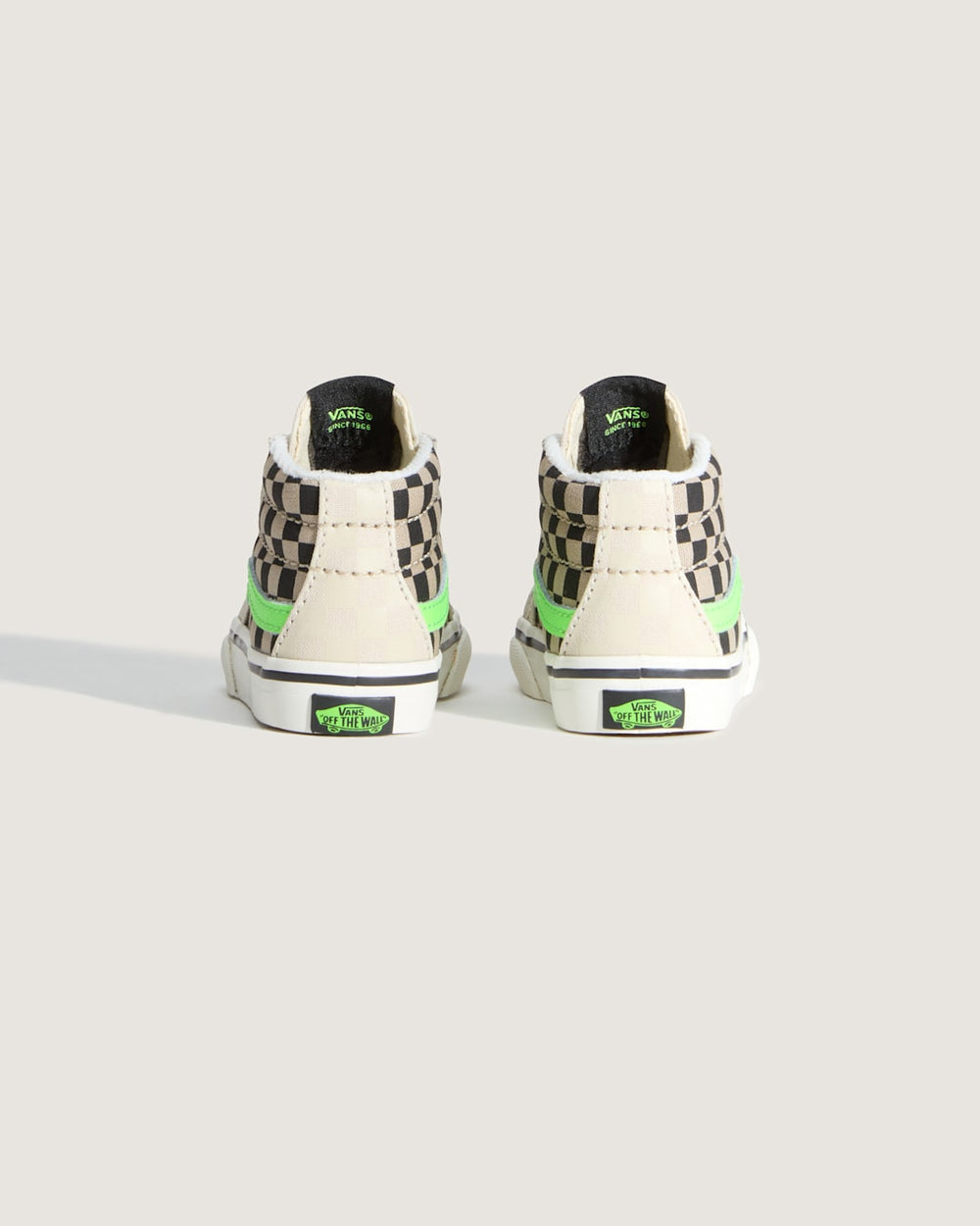 Kids Vans Toddler Sk8-Mid V Shoe in Glow-in-the-Dark Taupe Mist Grey