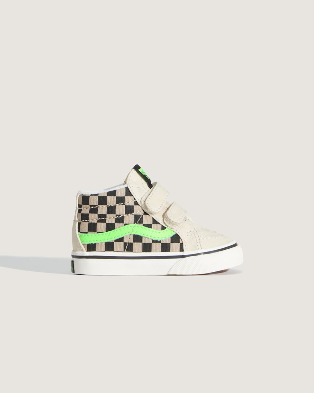 Kids Vans Toddler Sk8-Mid V Shoe in Glow-in-the-Dark Taupe Mist Grey