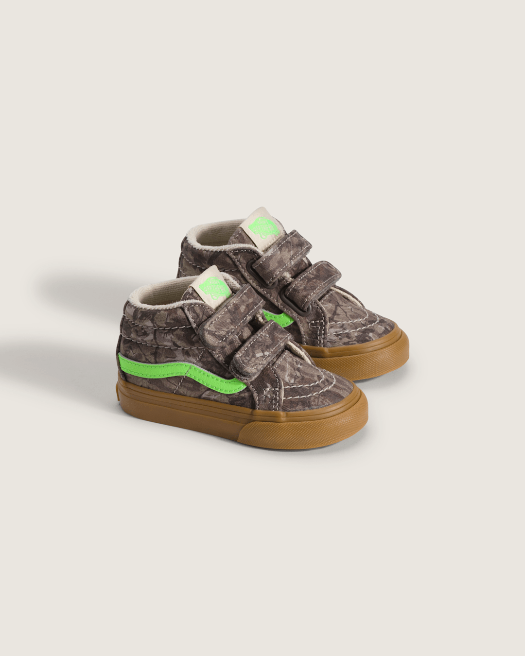 Kids Vans Toddler Sk8-Mid V Shoe in Camo Gecko Green