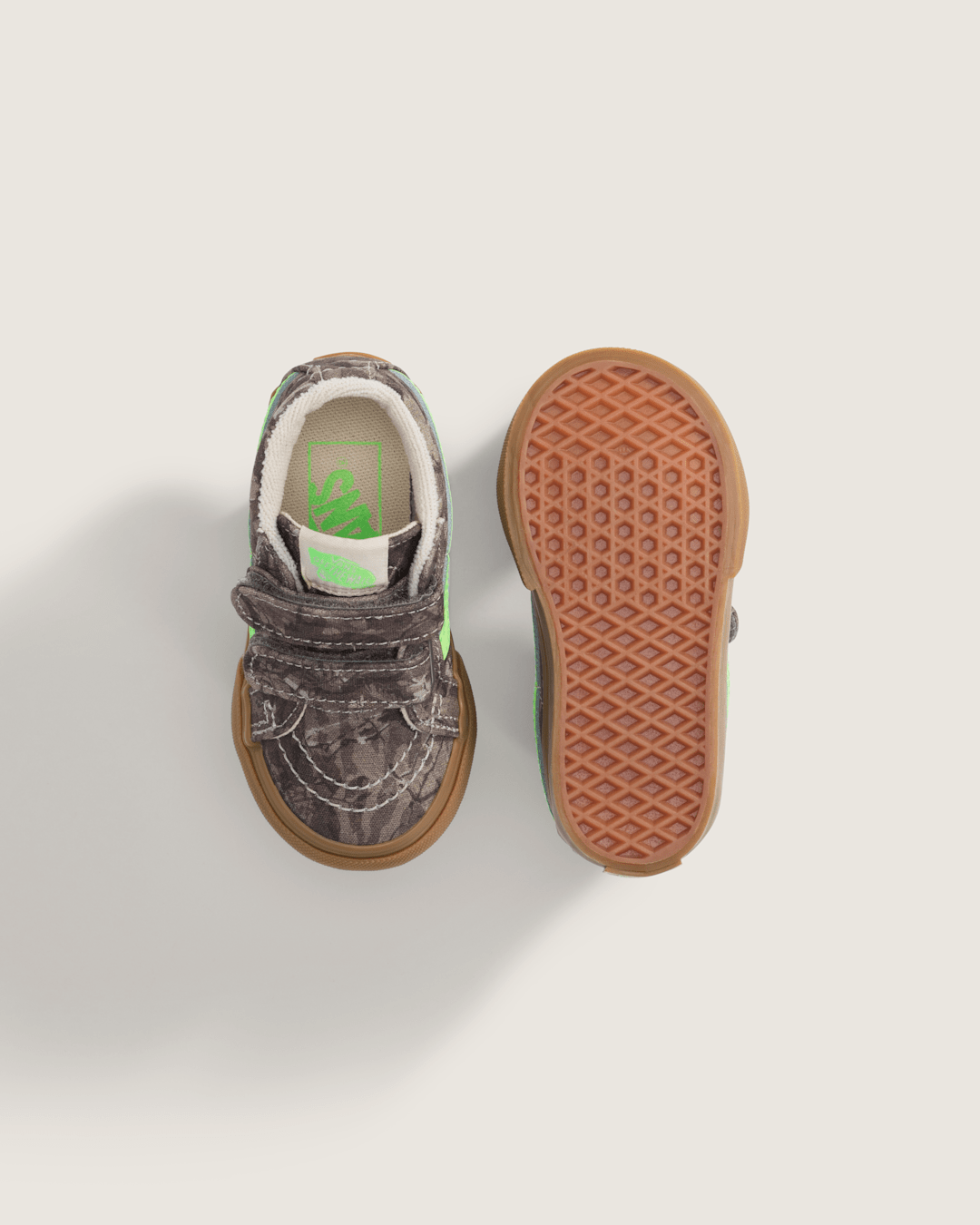 Kids Vans Toddler Sk8-Mid V Shoe in Camo Gecko Green
