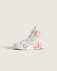 Kids Vans Toddler Sk8-Hi Side Zip Shoe in Beige