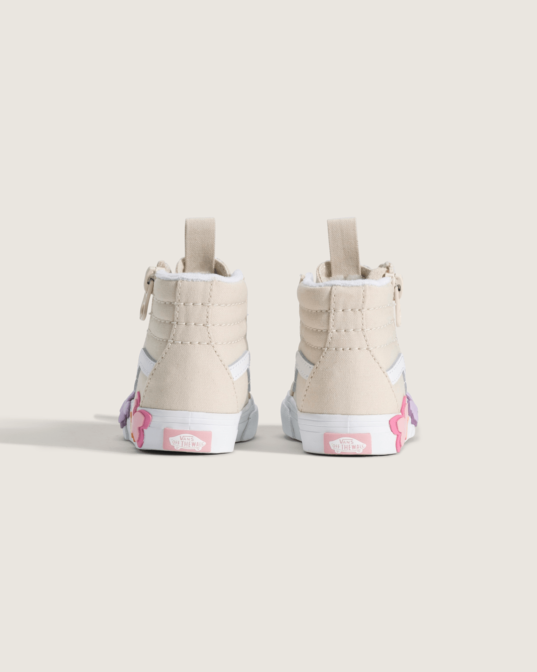 Kids Vans Toddler Sk8-Hi Side Zip Shoe in Beige
