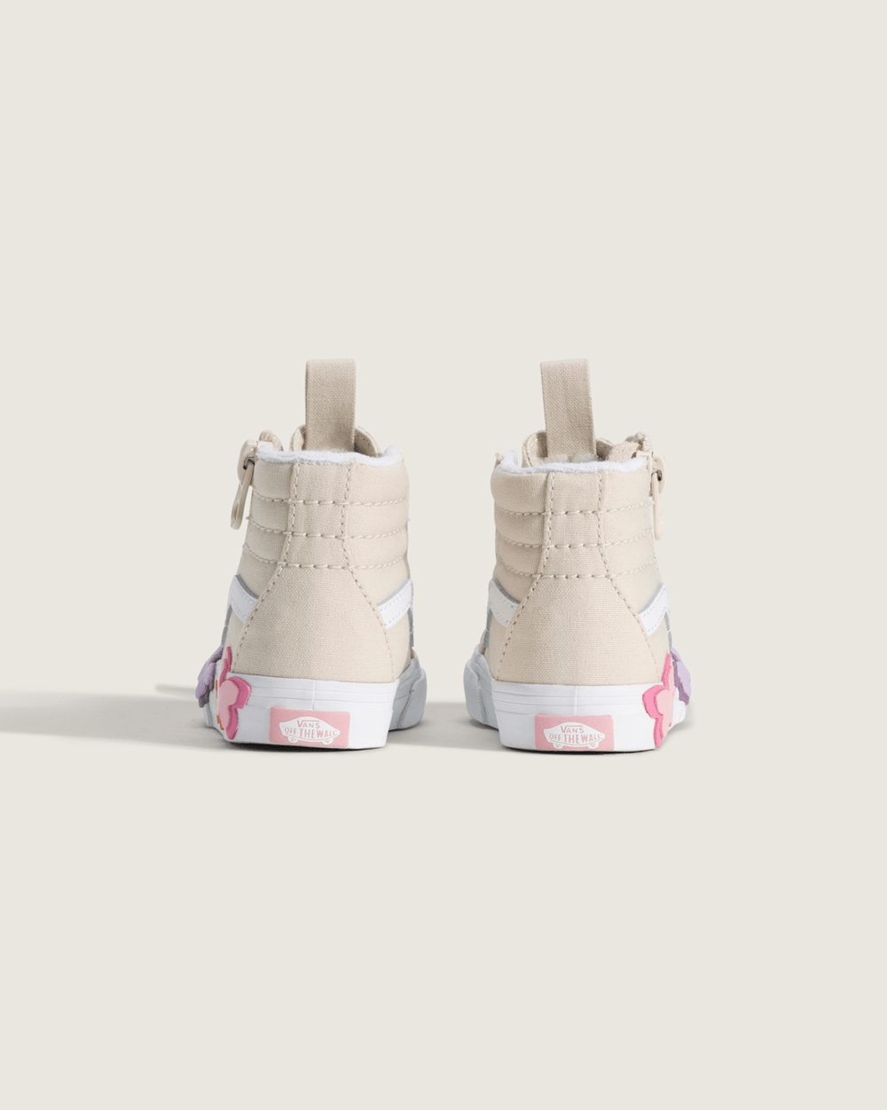 Kids Vans Toddler Sk8-Hi Side Zip Shoe in Beige