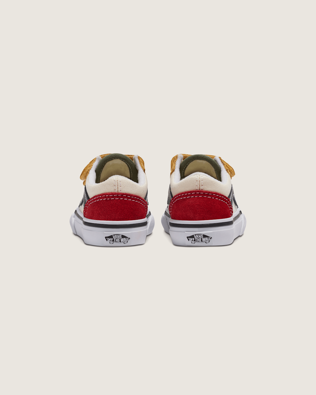 Kids Vans Toddler Old Skool V Shoe in Red / Blue