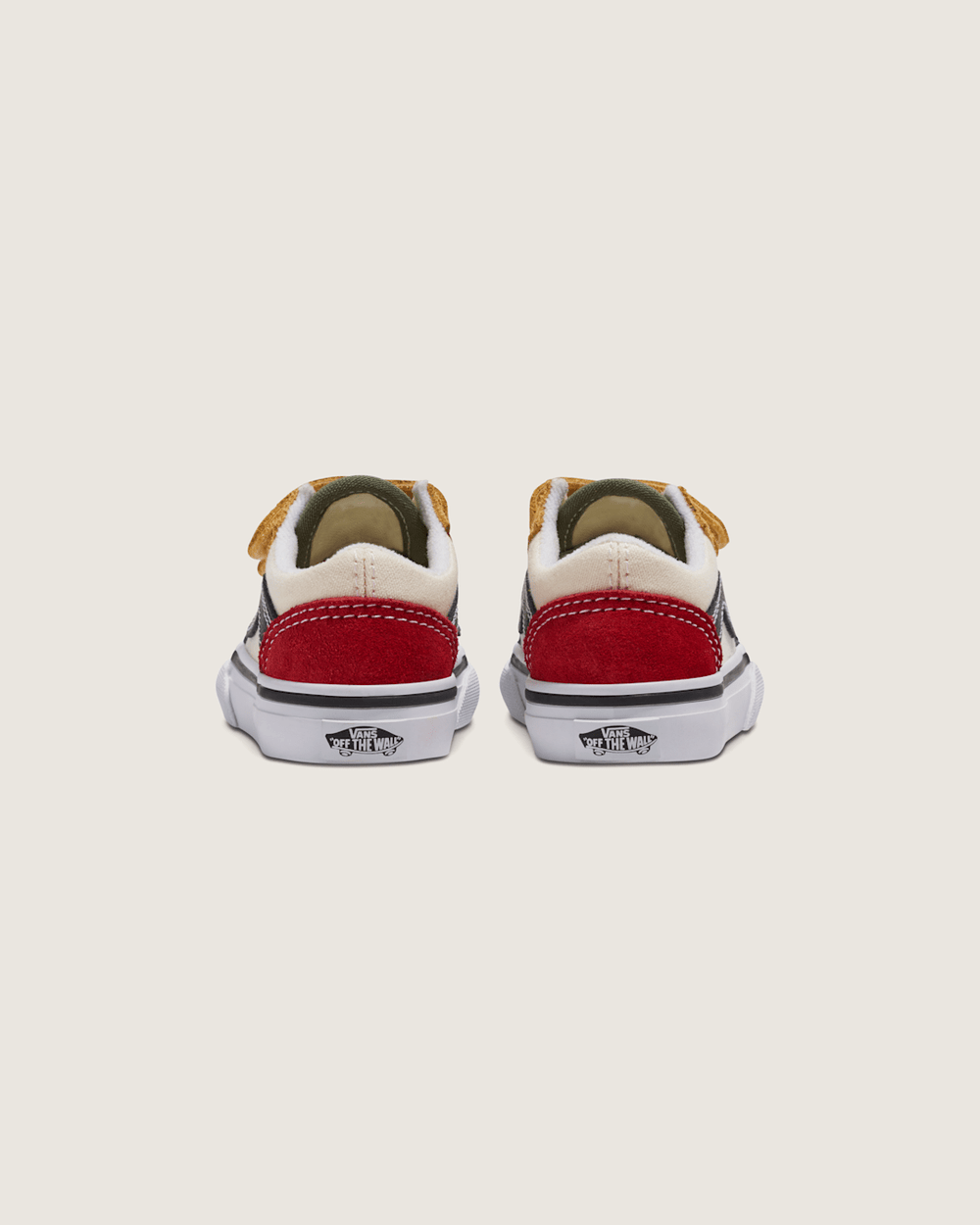 Kids Vans Toddler Old Skool V Shoe in Red / Blue