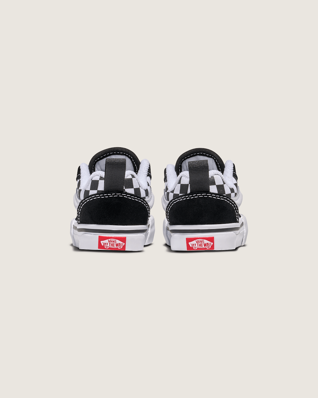 Kids Vans Toddler Knu Skool Checkerboard Shoe in Checkerboard Black / True White