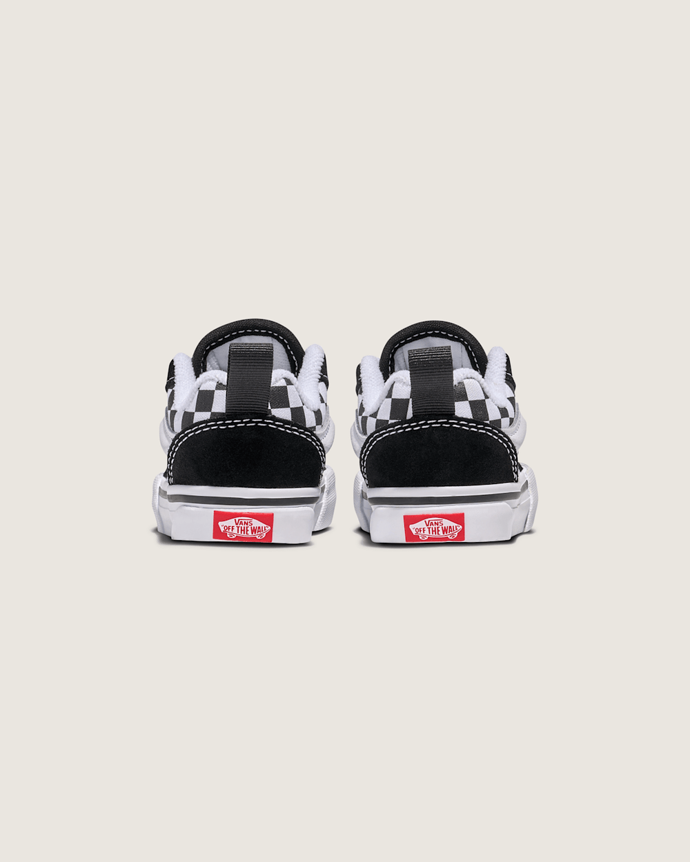 Kids Vans Toddler Knu Skool Checkerboard Shoe in Checkerboard Black / True White