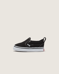 Kids Vans Toddler Slip-On V Canvas Black/True White Shoes