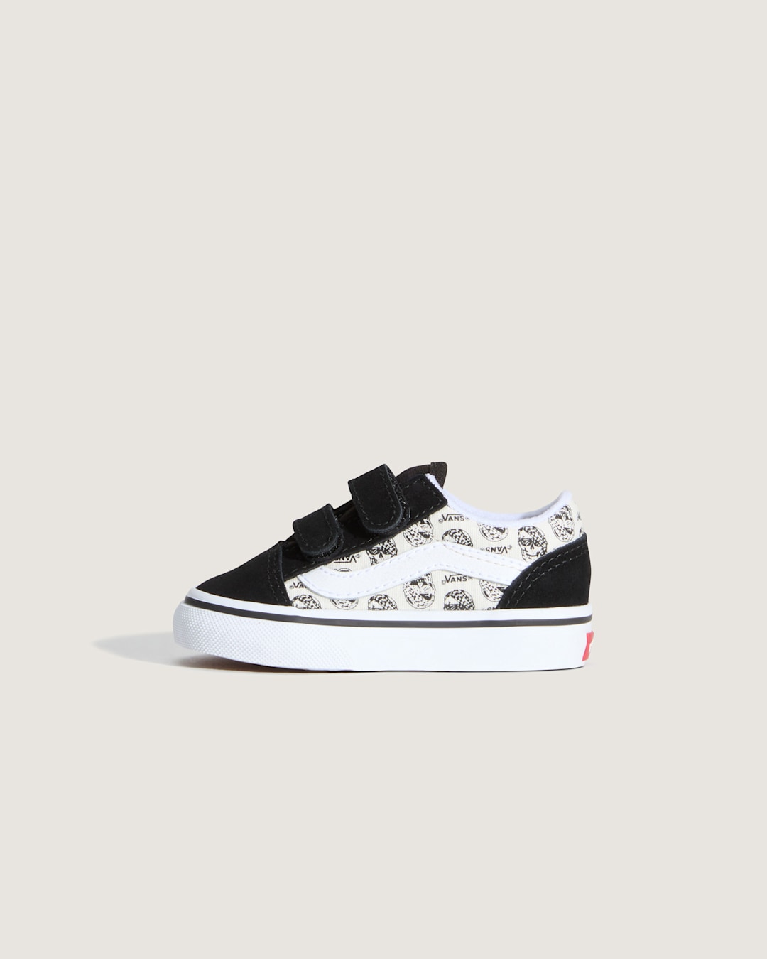 Kids Vans Toddler Old Skool V Shoe in Black / White