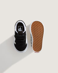 Kids Vans Toddler Old Skool V Shoe in Black / White