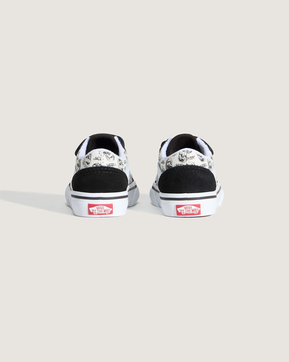 Kids Vans Toddler Old Skool V Shoe in Black / White