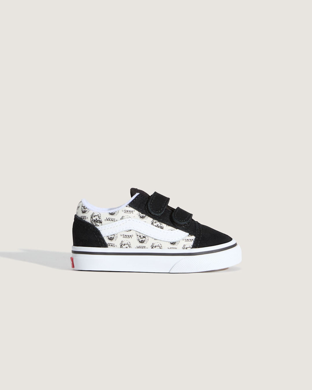 Kids Vans Toddler Old Skool V Shoe in Black / White